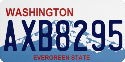 WA license plate AXB8295