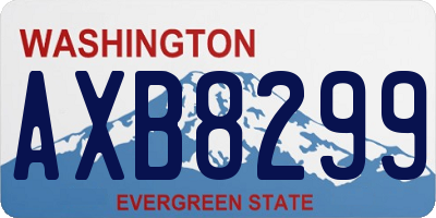 WA license plate AXB8299