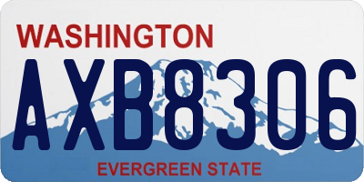 WA license plate AXB8306