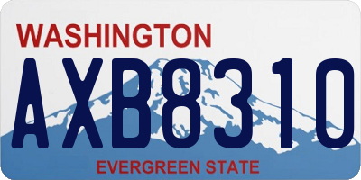 WA license plate AXB8310