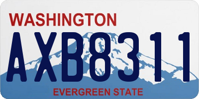 WA license plate AXB8311