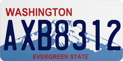 WA license plate AXB8312