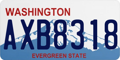 WA license plate AXB8318