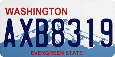 WA license plate AXB8319