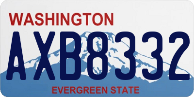 WA license plate AXB8332