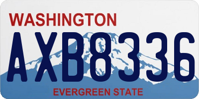 WA license plate AXB8336