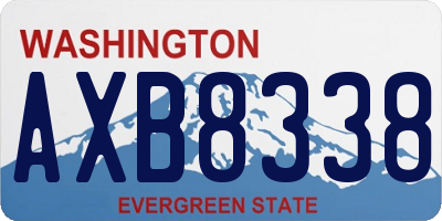 WA license plate AXB8338