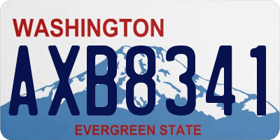 WA license plate AXB8341