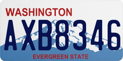 WA license plate AXB8346