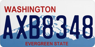 WA license plate AXB8348