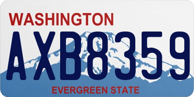 WA license plate AXB8359