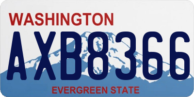 WA license plate AXB8366