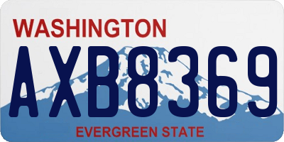 WA license plate AXB8369