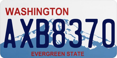 WA license plate AXB8370