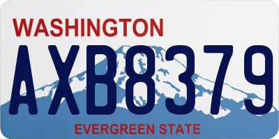 WA license plate AXB8379