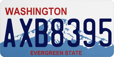 WA license plate AXB8395
