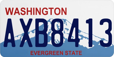 WA license plate AXB8413