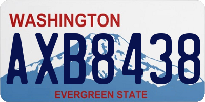 WA license plate AXB8438