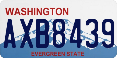 WA license plate AXB8439