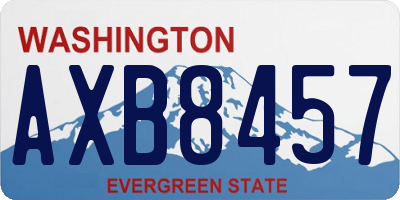 WA license plate AXB8457
