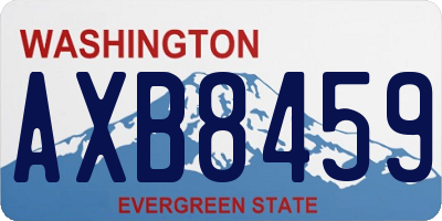 WA license plate AXB8459