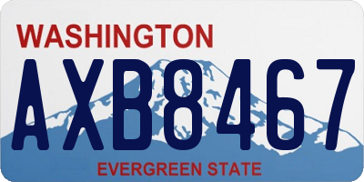 WA license plate AXB8467