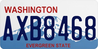 WA license plate AXB8468