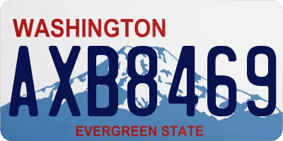WA license plate AXB8469