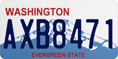 WA license plate AXB8471