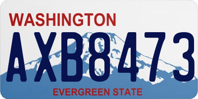 WA license plate AXB8473