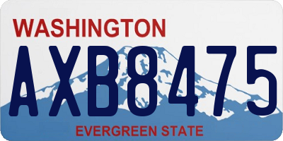 WA license plate AXB8475