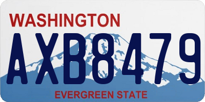 WA license plate AXB8479
