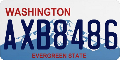 WA license plate AXB8486