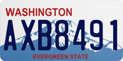 WA license plate AXB8491