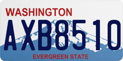 WA license plate AXB8510