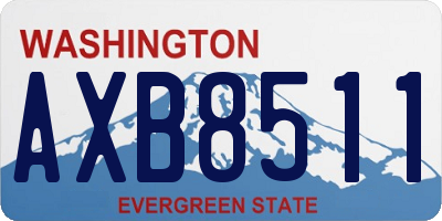 WA license plate AXB8511