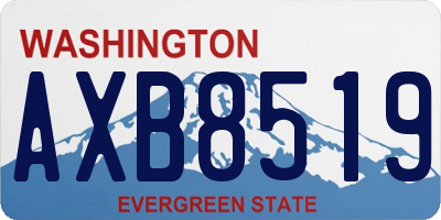 WA license plate AXB8519