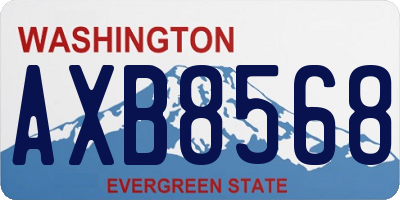 WA license plate AXB8568