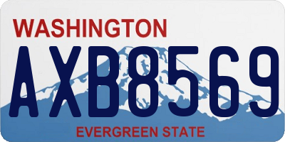 WA license plate AXB8569