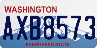 WA license plate AXB8573