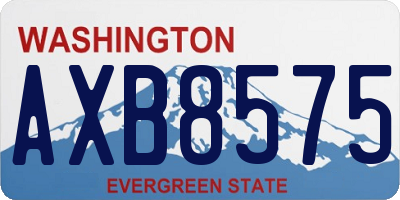 WA license plate AXB8575