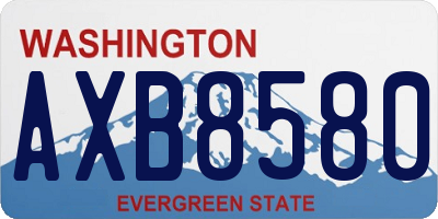 WA license plate AXB8580