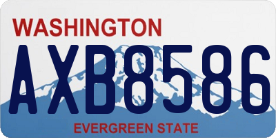 WA license plate AXB8586