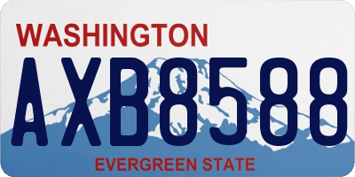 WA license plate AXB8588