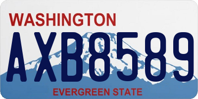 WA license plate AXB8589