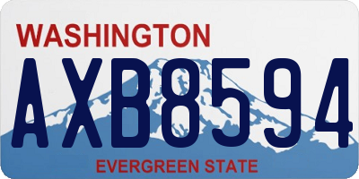 WA license plate AXB8594