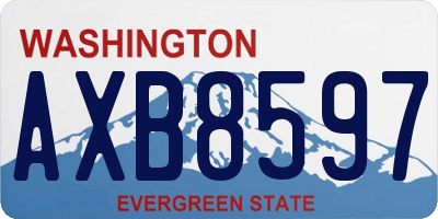 WA license plate AXB8597