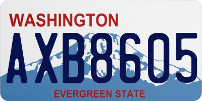 WA license plate AXB8605
