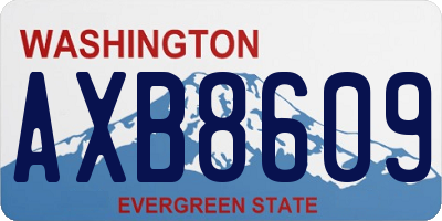 WA license plate AXB8609