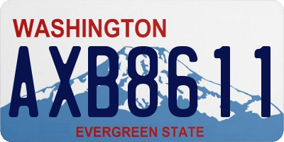 WA license plate AXB8611